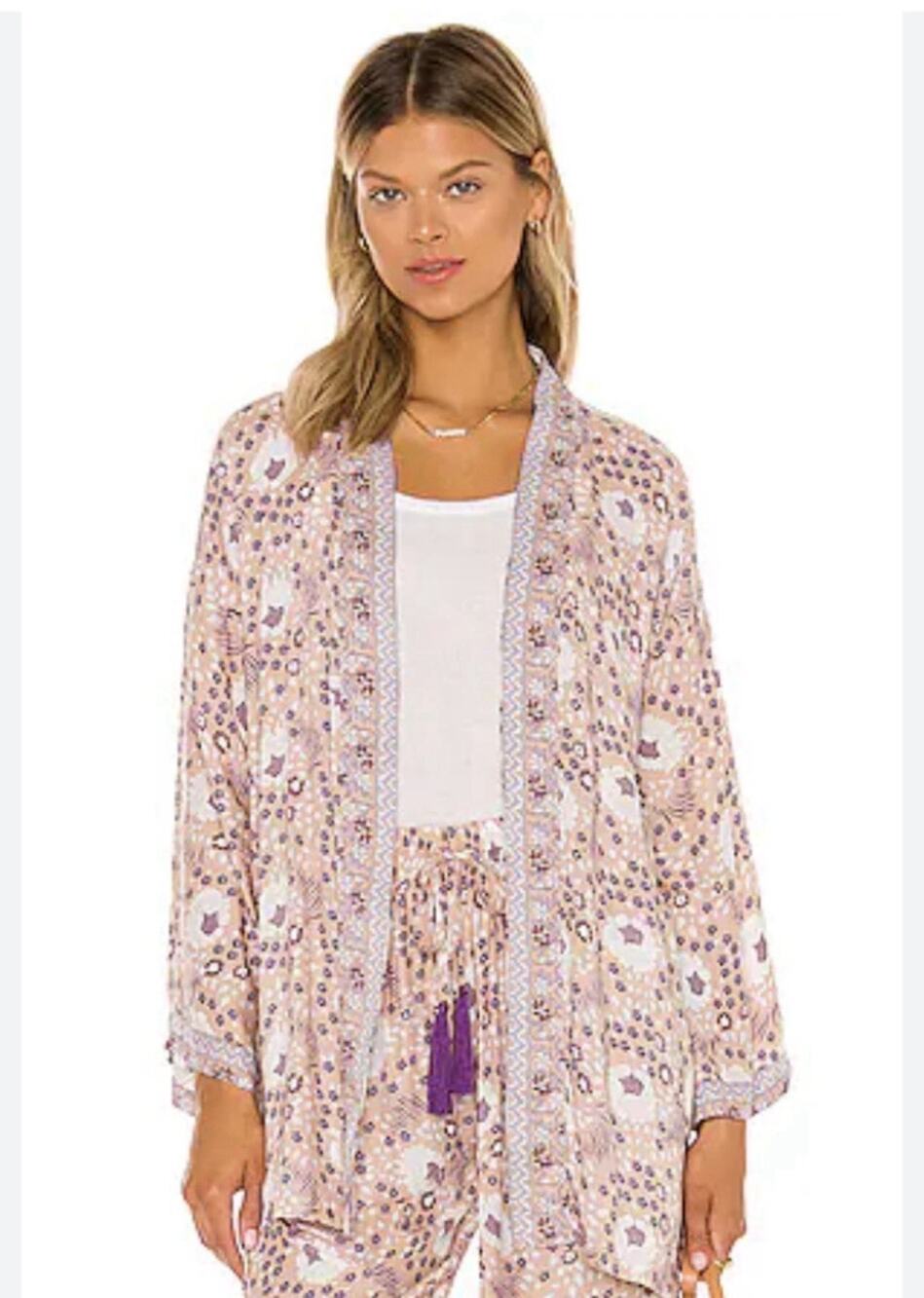 Natalie Martin Saylor open rayon kimono O/S one size fits all Boho Hippie X21